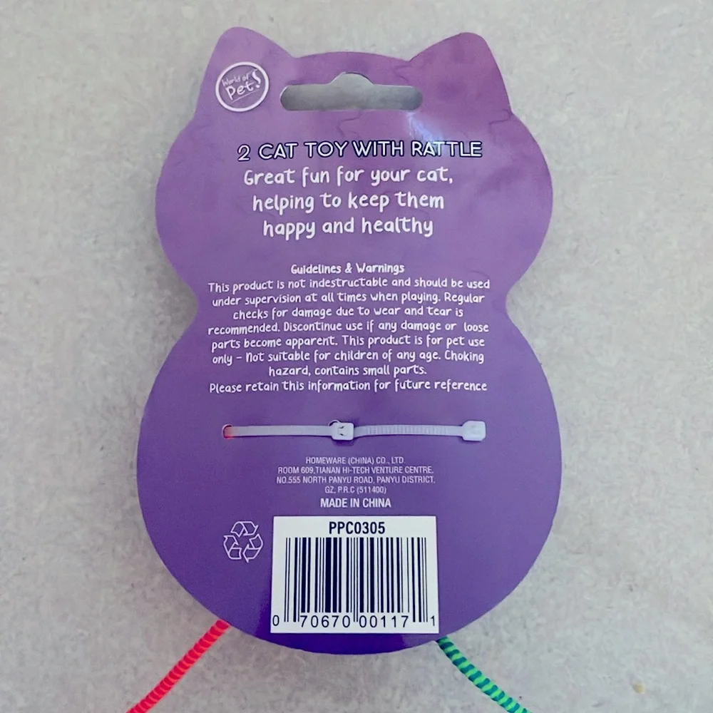 cat toy mice with rattles and stretch tails